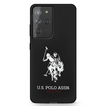 Etui US Polo USHCS21LSLHRBK Samsung S21 Ultra schwarz Silikon Logo