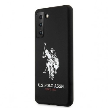 Etui US Polo USHCS21SSLHRBK Samsung S21 schwarz Silikon Logo