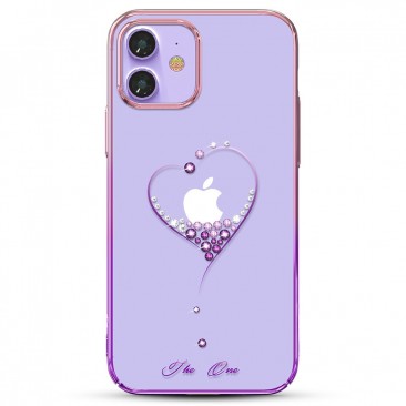 Etui Kingxbar Wish Series schutzhülle mit original Swarovski-Kristallen verziert iPhone 12 Pro / iPhone 12 rosa