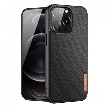 Dux Ducis Fino Hüllenhülle mit Nylonüberzug iPhone 13 Pro schwarz farbe