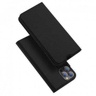 Dux Ducis Skin Pro Holster Flip Cover für iPhone 13 Pro schwarz farbe