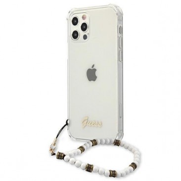 Etui Guess GUHCP12LKPSWH iPhone 12 Pro Max 6.7 " Transparentes White Pearl