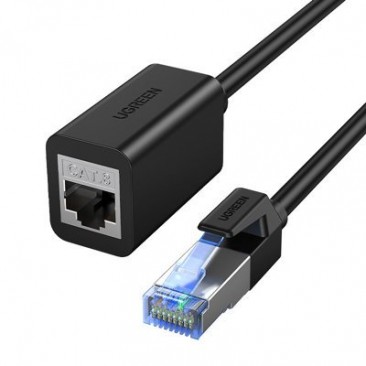 Ugreen Verlängerungskabel Ethernet RJ45 Cat8 40000 Mbps/ 40 Dbps Internetkabel 2m in Schwarz