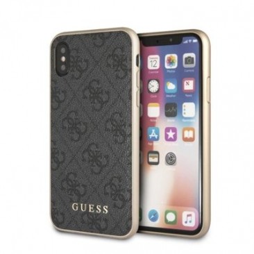 Guess GUHCPXG4GG Hardcase für iPhone X/XS in Grau 4G Collection