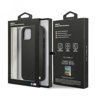 BWM Hardcase aus TPU und Leder BWHCP12LMHOLBK für iPhone 12 Pro Max in Schwarz
