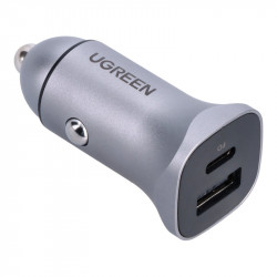 Ugreen 30780 qc.1.03.4a PD18W Type-C+USB Car Charger