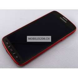 GH97-14743C Original LCD Display mit Rahmen für Samsung Galaxy S4 Active GT-I9295 Rot/Orange
