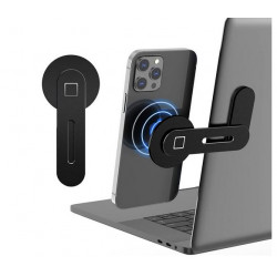 Magnetische Telefon Halter für Laptop, Faltbare Computer Monitor Expansion Halterung - Schwarz