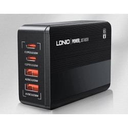 LDNIO 65W USB Ladegerät PD QC4.0 4 Ports USB Typ C Ladegerät für Iphone 14 13 Samsung Laptop Pad Macbook