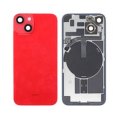 Backcover  mit komplett  Kameralinse  wireless flex für iPhone 14 - Rot