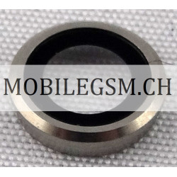 Kamera Glas mit Metal Ring im Weiss / Silber für iPhone 6/6S