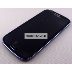 GH97-15472A Original LCD Display mit Rahmen in Blau für Samsung Galaxy S3 Neo GT-I9300i/I9301