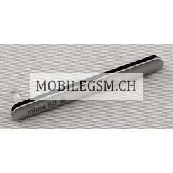 1290-4817 Original USB Abdeckung in Weiss / Silber für Sony Xperia Z3 Dual SIM D6633