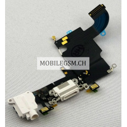 Flex mit Lade-, Kopfhörer Anschluss und Mikrofon in Weiss für iPhone 6S