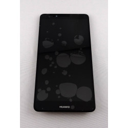 LCD Display in Schwarz für Huawei Ascend Mate 7 mit Rahmen