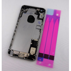 iPhone 6S Plus Alu Backcover / Mittelrahmen  Gehäuse in Schwarz / Dunkel Grau mit Elektronik