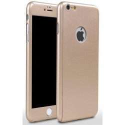 Schutzhülle mit Panzerglas für iPhone 6/6S in Gold