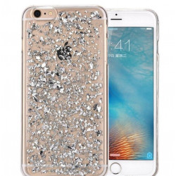 Glänzend Silikonhülle in Silber für iPhone 7