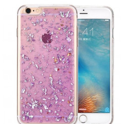 Glänzend Silikonhülle in Violett für iPhone 7