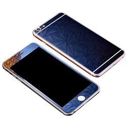 3D Diamond Front + Rückseite Panzerglas für iPhone 6/ 6s Display Folie Echt Glas Blau