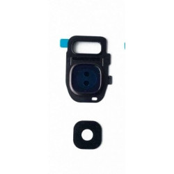 OEM Kamera Glas mit Deko in Schwarz für Samsung Galaxy S7 SM-G930F