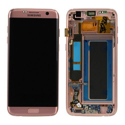 GH97-18533E Original LCD Display Rosa mit Rahmen Samsung Galaxy S7 Edge SM-G935F