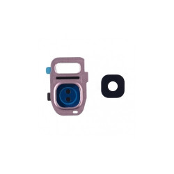 OEM Kamera Glas mit Deko in Pink für Samsung Galaxy S7 EDGE SM-G935F