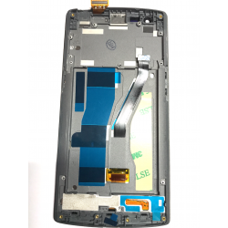 LCD Display für OnePlus One Mit Silber Rahmen