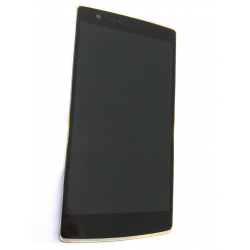 LCD Display für OnePlus One Mit Silber Rahmen