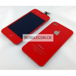 Lcd Display iPhone 4S Full Set mit Backcover  rot