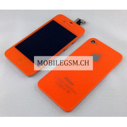 LCD Display Full Set iPhone 4S mit Akkufach Deckel Orange
