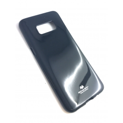 Glänzend Silikon Etui in Schwarz für Samsung S8