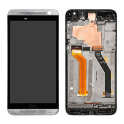 OEM Lcd Display HTC One E9 in Silber mit Rahmen