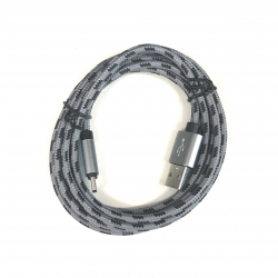 300 cm Datenkabel Ladekabel Type-C USB Kabel Nylon in Grau