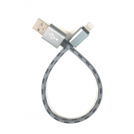 25 cm Apple Lightning USB Kabel in Grau
