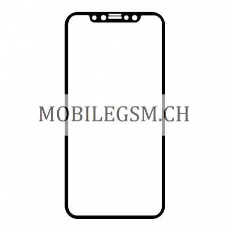Panzerglas für iPhone X in Schwarz