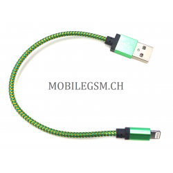 25 cm Apple Lightning USB Kabel in Grün/Gold