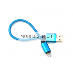 25 cm Apple Lightning USB Kabel in Blau