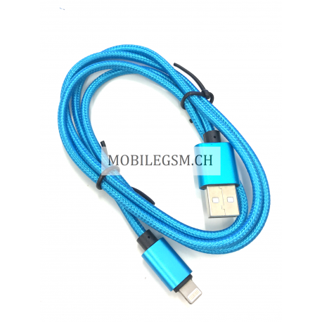 100 cm Apple Lightning USB Kabel in Blau