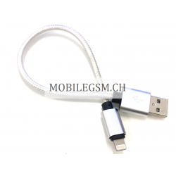 25 cm Apple Lightning USB Kabel in Silber