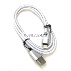 100 cm Apple Lightning USB Kabel in Silber