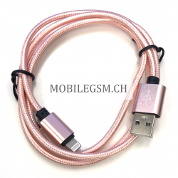 100 cm Apple Lightning USB Kabel in Rosa Gold