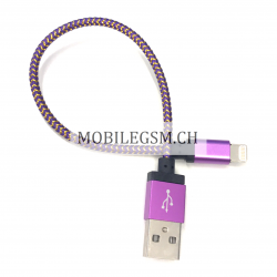 25 cm Apple Lightning USB Kabel in Violett