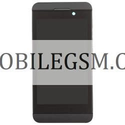 LCD Display komplett mit Rahmen und einem teil der Elektronik für BlackBerry Z10 4G Schwarz