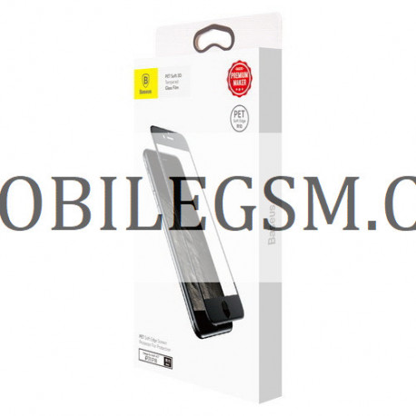 Baseus PET Soft 3D Panzerglas in Schwarz für iPhone 7 / 8 PLUS  SGAPIPH8P-PE01