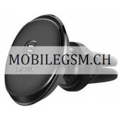 Baseus Magnetic Air Vent Car Mount Holder with Cable Clip Auto Magnetisch Halterung mit Kabelklemme in Schwarz SUGX-A01