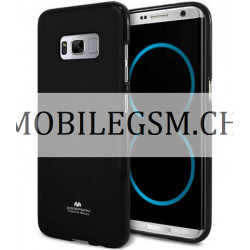 Glänzend Silikon Etui in Schwarz für Samsung S8 Plus
