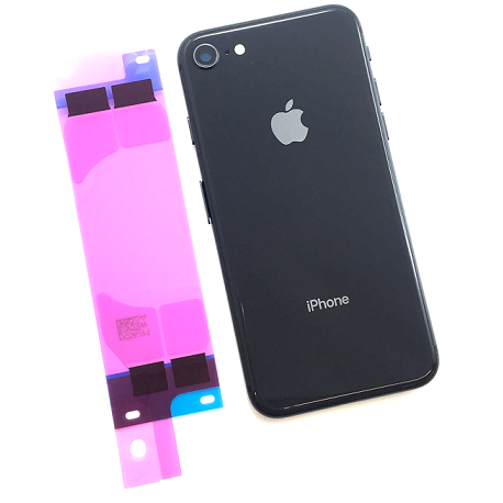 Backcover Gehäuse mit Elektronik für iPhone 8 in Schwarz