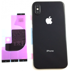 Backcover Gehäuse mit Elektronik für iPhone X in Schwarz