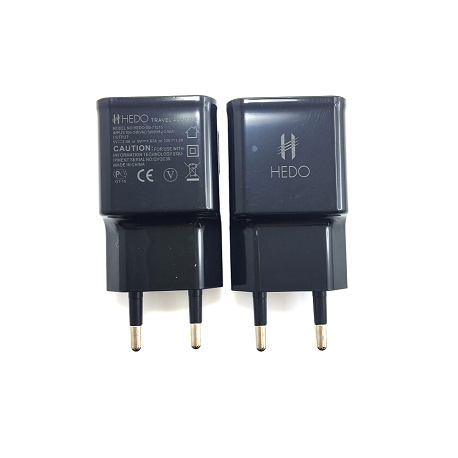 USB HEDO Qualcomm Quick Charge 3.0 2A Stecker in Schwarz